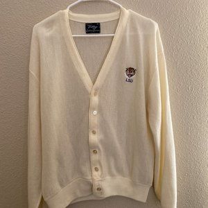 Vintage Sweater LSU Button Up College Football